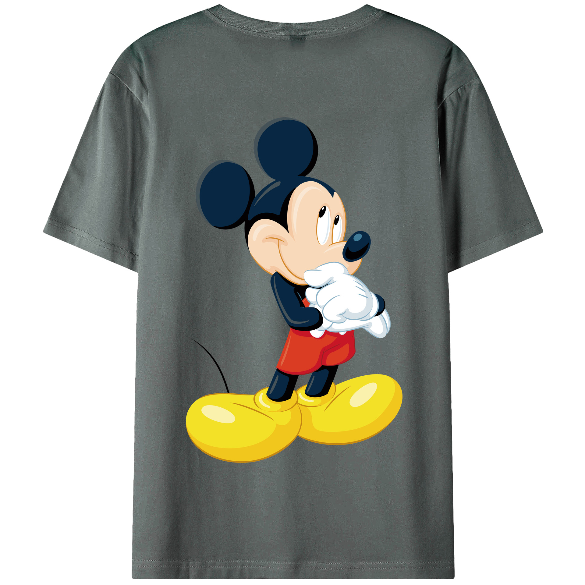 （画像用） ミッキーマウス Mickey Mouse 綿100％半袖Tシャツ（背面プリント）